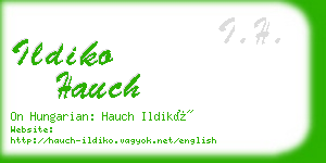 ildiko hauch business card